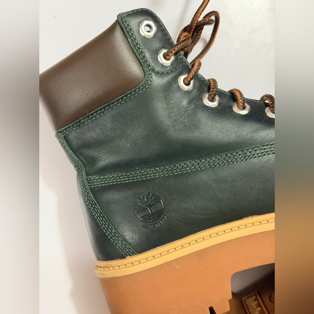 Timberland Dark Green and Brown Platform Boots - Picture 5 of 16
